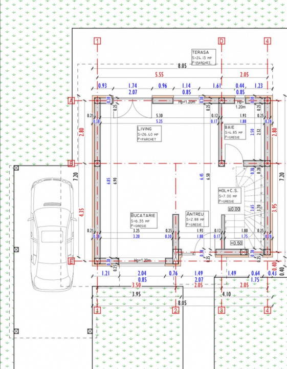 Casa individuala semifinisata l zona Luna de Sus 