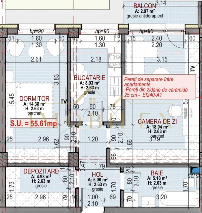 Apartament spațios 2 camere decomandate, 55mp, bloc nou, Urusagului