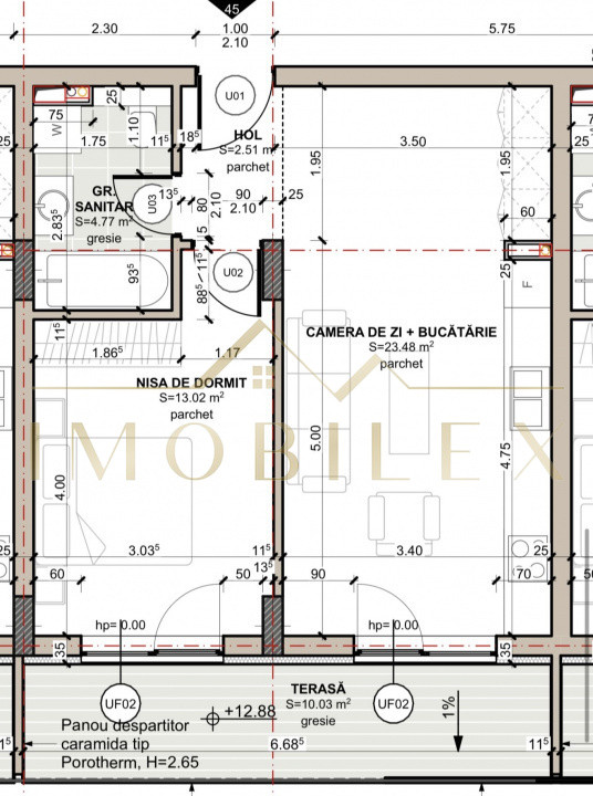 Apartament FINISAT NOU, 2 camere, terasă, ansamblu top Eroilor Albe