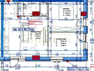 Apartament 3 camere, terasa 24 mp, semifinisat, bloc nou, zona Terra