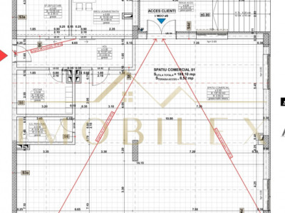 Spatiu comercial NOU,pretabil cabinete,birouri ,comercial 189 mp
