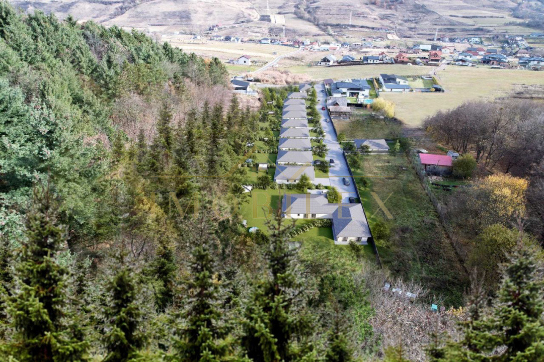 Casa pe un singur nivel-teren 520 mp la 12 min de Cluj- Napoca