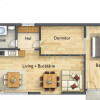 Apartament spațios 2 camere 58mp, zona centrala Florești 