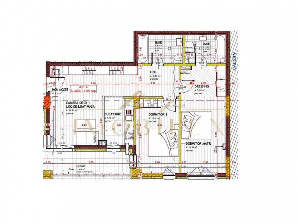 Apartament spatios 3 camere, 2 băi, bloc nou, zona Tineretului 