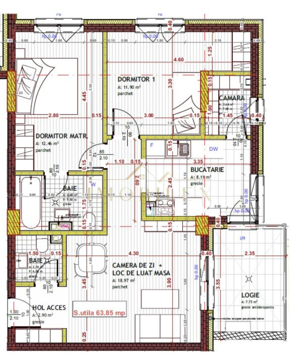 Apartament 3 camere, Bloc nou , Zona Tineretului 