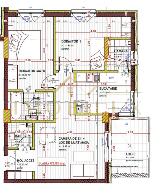 Apartament 3 camere, Bloc nou , Zona Tineretului 