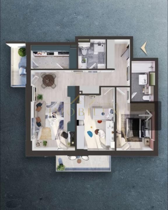 Apartament 3 camere in Elite City , ClujNapoca,etaj 1 , finisat 