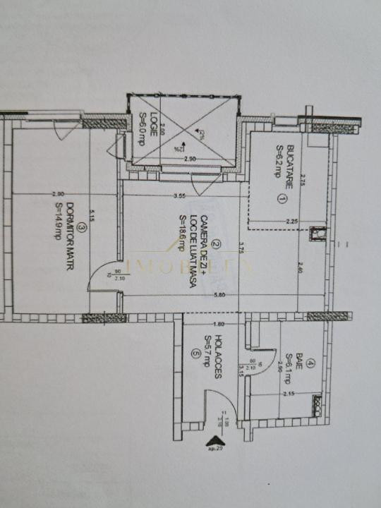 Apartament nou cu 2 camere, 51 mp, bloc cu lift