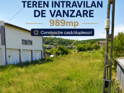 Teren intravilan constructie duplexuri, 989mp, zona centrala, Chinteni