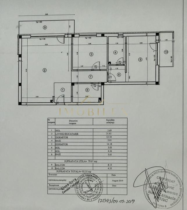 Apartament spațios 3 camere, 79mp, grădină, zona Subcetate
