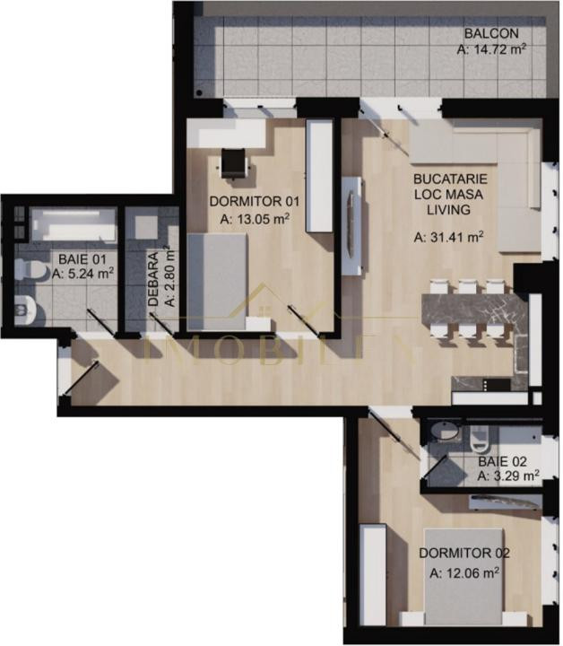 Apartament cu 3 camere,Eroilor/Porii bloc Nou,lift