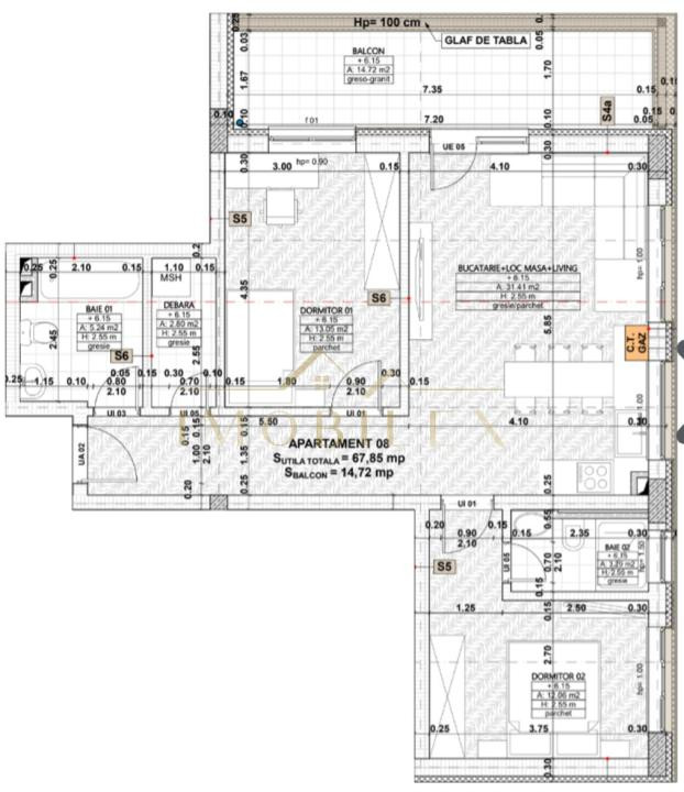 Apartament cu 3 camere,Eroilor/Porii bloc Nou,lift
