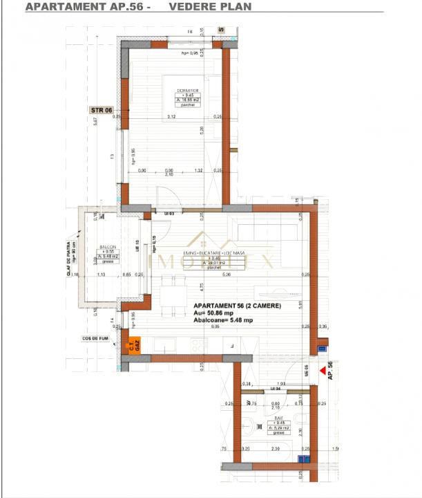 Apartament cu 2 camere ,50,86 mp imobil cu arhitectură deosebita