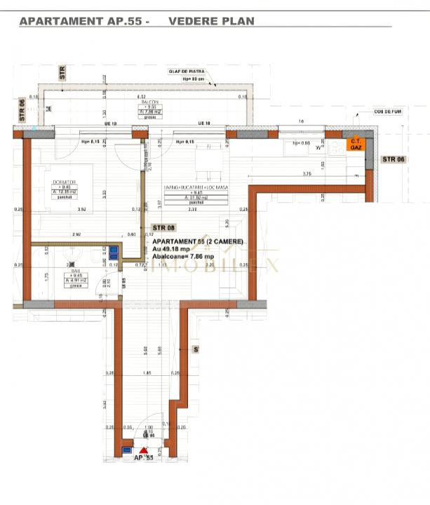 Apartament NOU 49 mp ,bloc nou, zona Cetatii