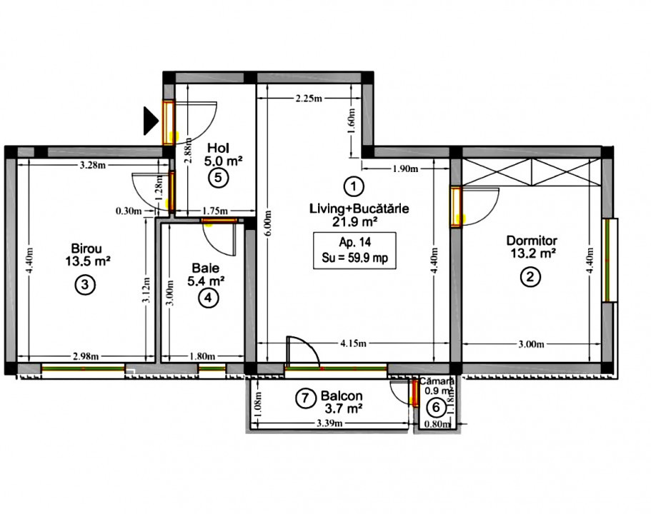 Apartament 3 camere, ansamblu premium, zona Cetatii