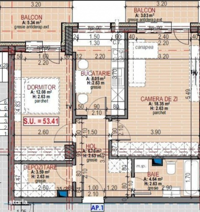 Apartament modern cu 2 camere | Floresti