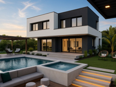 Casa individuala 270mp, teren 520 mp, view superb, Chinteni
