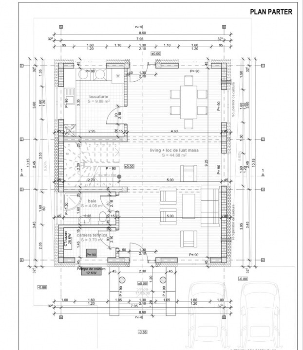 Casă individuală, 4 camere, semifinisat, teren 400mp, zona Dezmir 